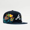 Fitted | * New Era Mlb Atlanta Braves Groovy 59Fifty Fitted Navy Blue