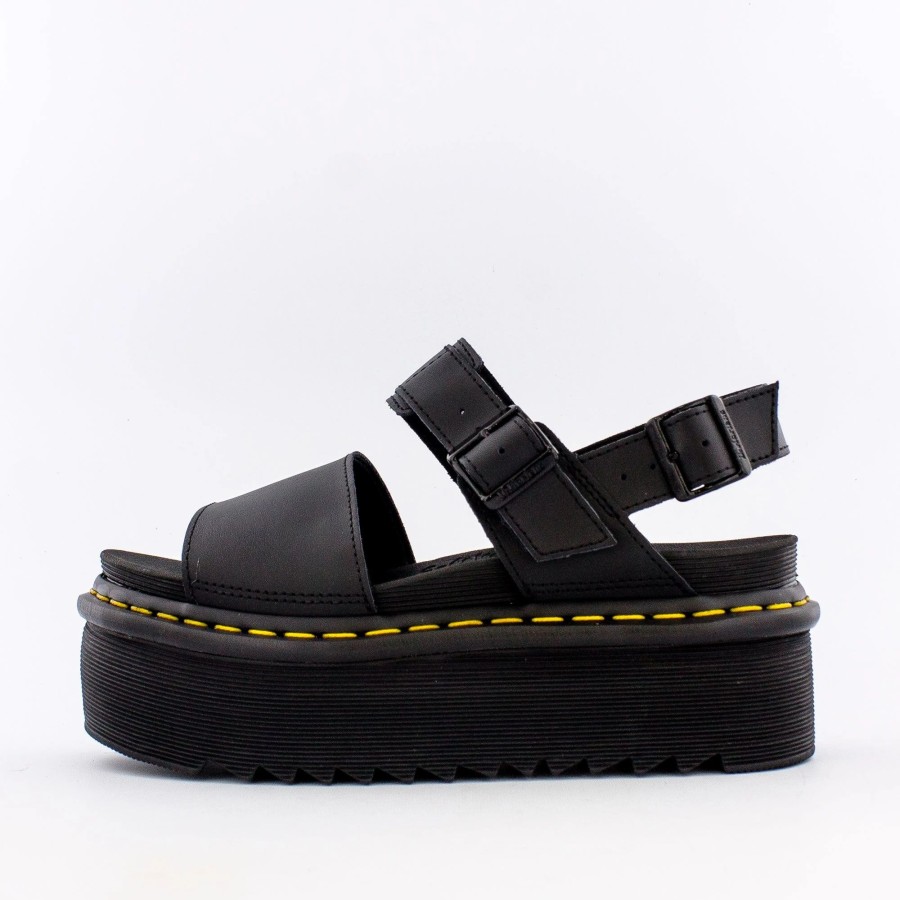 Slides & Sandals | * Dr. Martens Voss Leather Strap Platform Sandal (W) Black