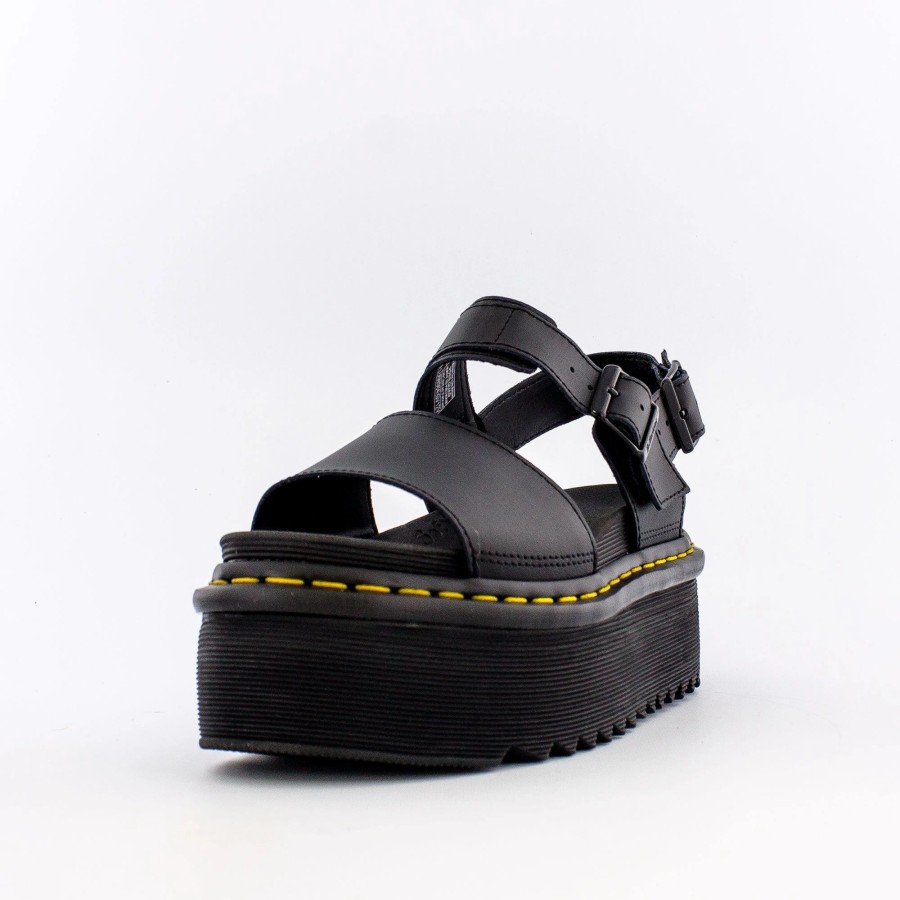 Slides & Sandals | * Dr. Martens Voss Leather Strap Platform Sandal (W) Black