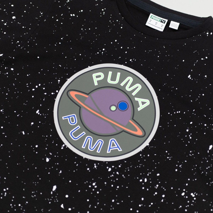 Tees | * Puma Retro Sci-Fi Graphic Tee Cotton Black