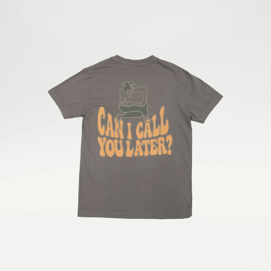 Tees | * Auto Reply Call You Later Tee Brown