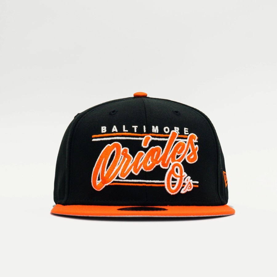 Snapback | * New Era Mlb Baltimore Orioles Script 9Fifty Snapback Black/Orange