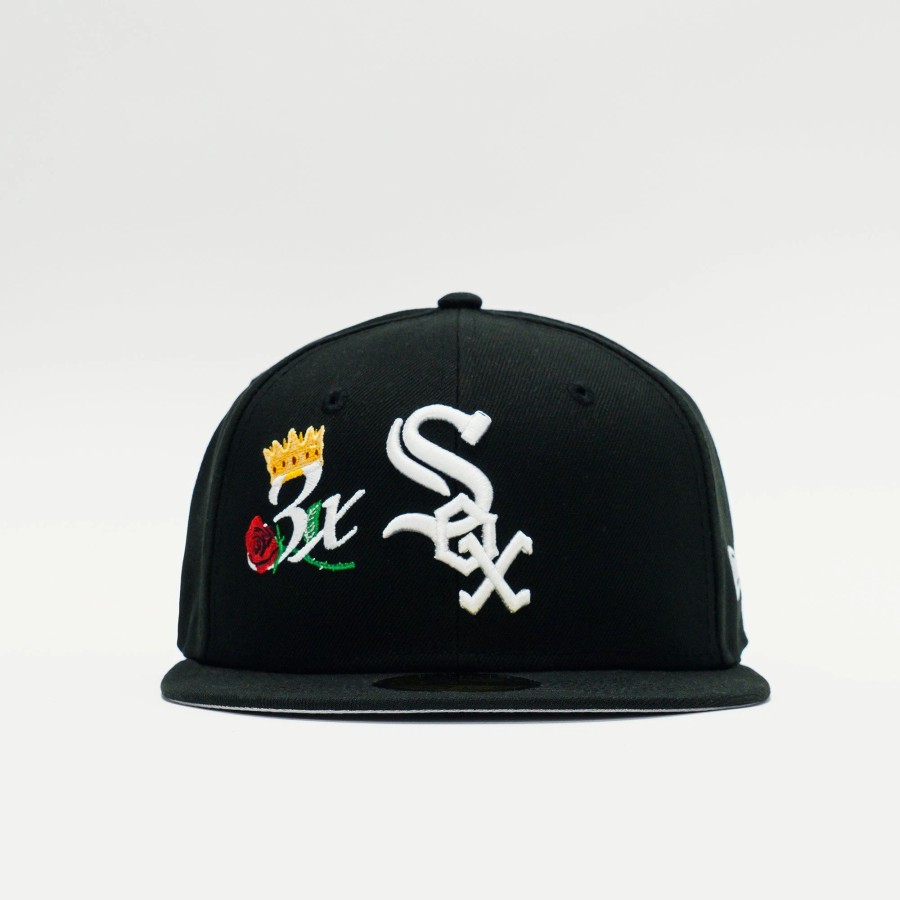 Fitted | * New Era Mlb Chicago White Soxs Three Crown 59Fifty Fitted Black