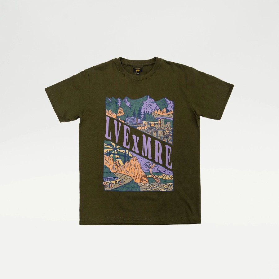 Tees | * Love More Mountain Tee Olive Green