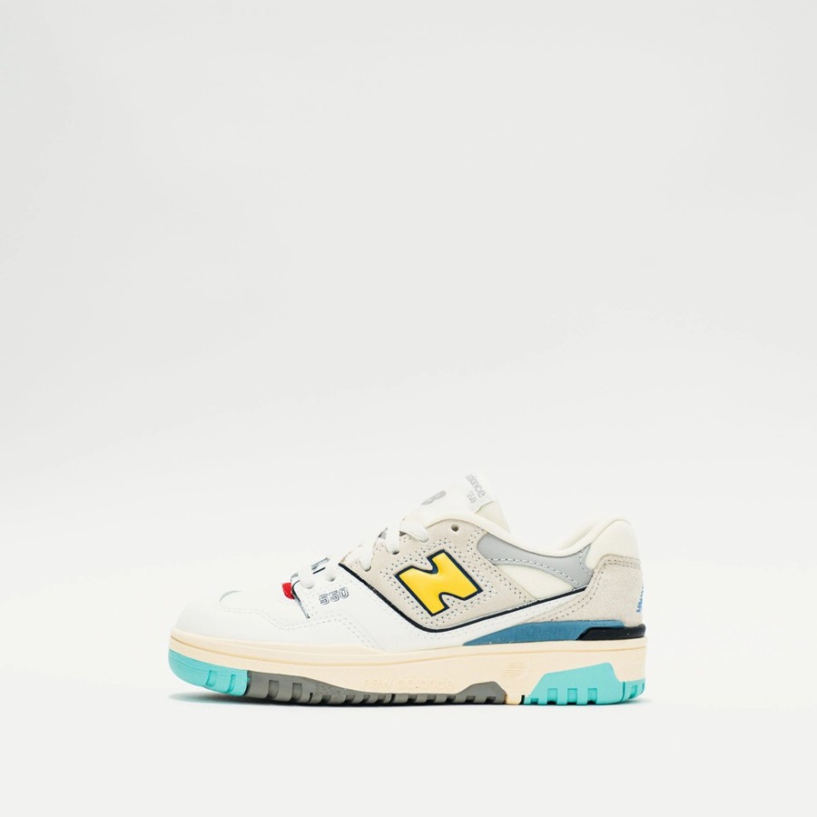 Lil' Kids | * New Balance 550 (Lil' Kids) White With Surf