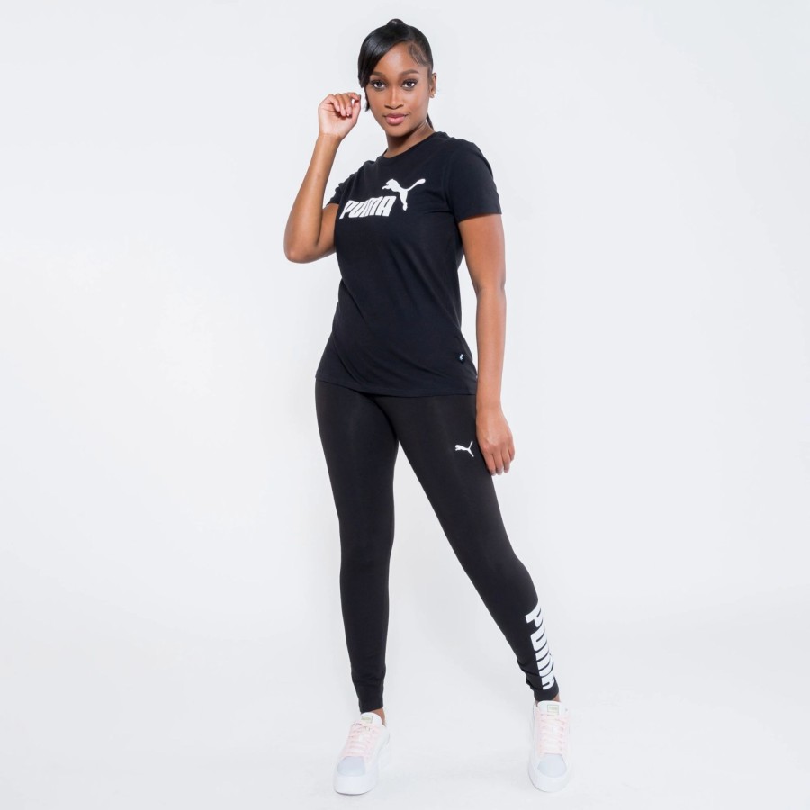 Bottoms | * Puma Athletic Logo Leggings Puma Black