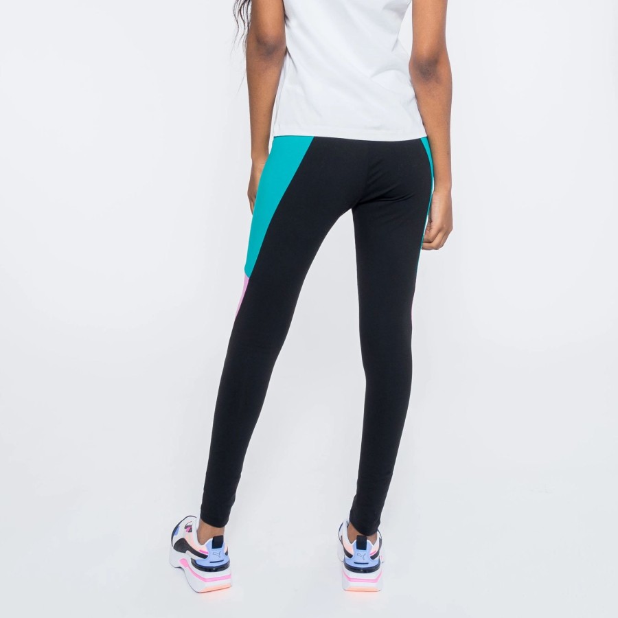 Bottoms | * Puma Lava Colorblock Logo Leggings Cotton Black