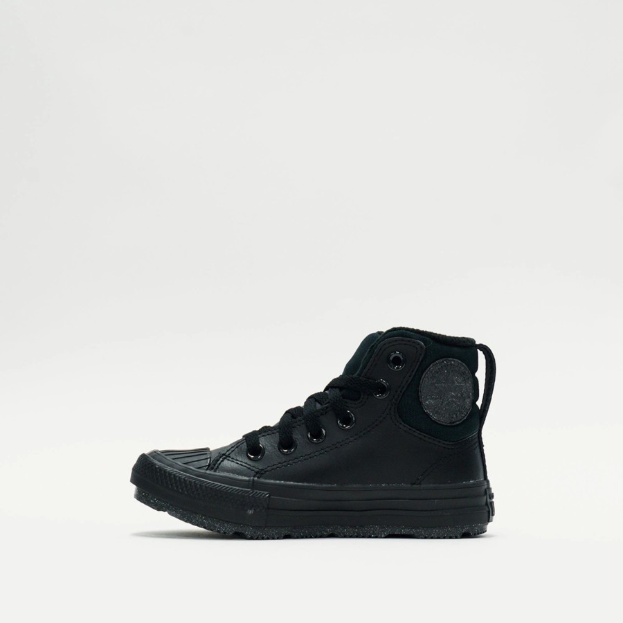 Lil' Kids | * Converse Chuck Taylor All Star Berkshire Boot Leather (Lil' Kids) Black/Iron Grey