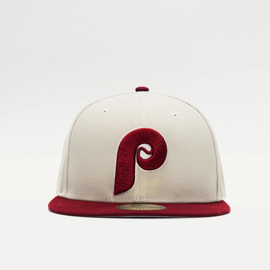 Fitted | * New Era Mlb Philadelphia Phillies Varsity Letter 59Fifty Fitted Oatmeal/Red