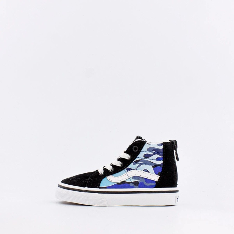 Infant / Toddler | * Vans Camo Flames Sk8-Hi Zip (Infant/Toddler) Blue/Ice Camo