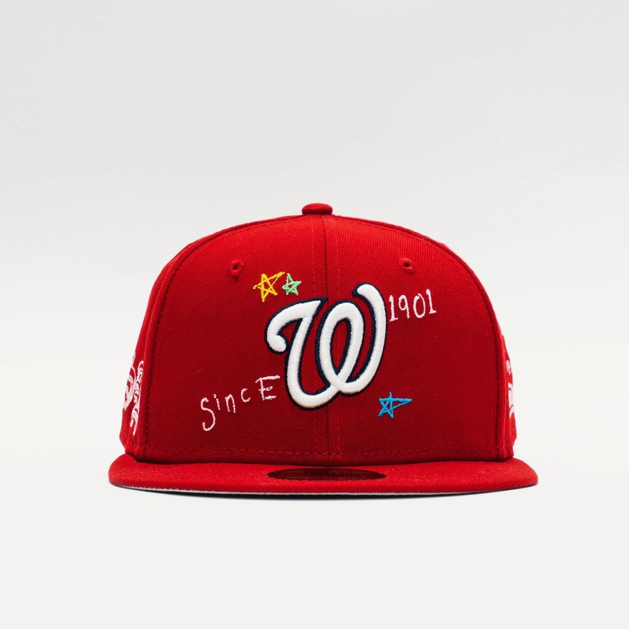 Fitted | * New Era Mlb Washington Nationals Scribble 59Fifty Fitted Red