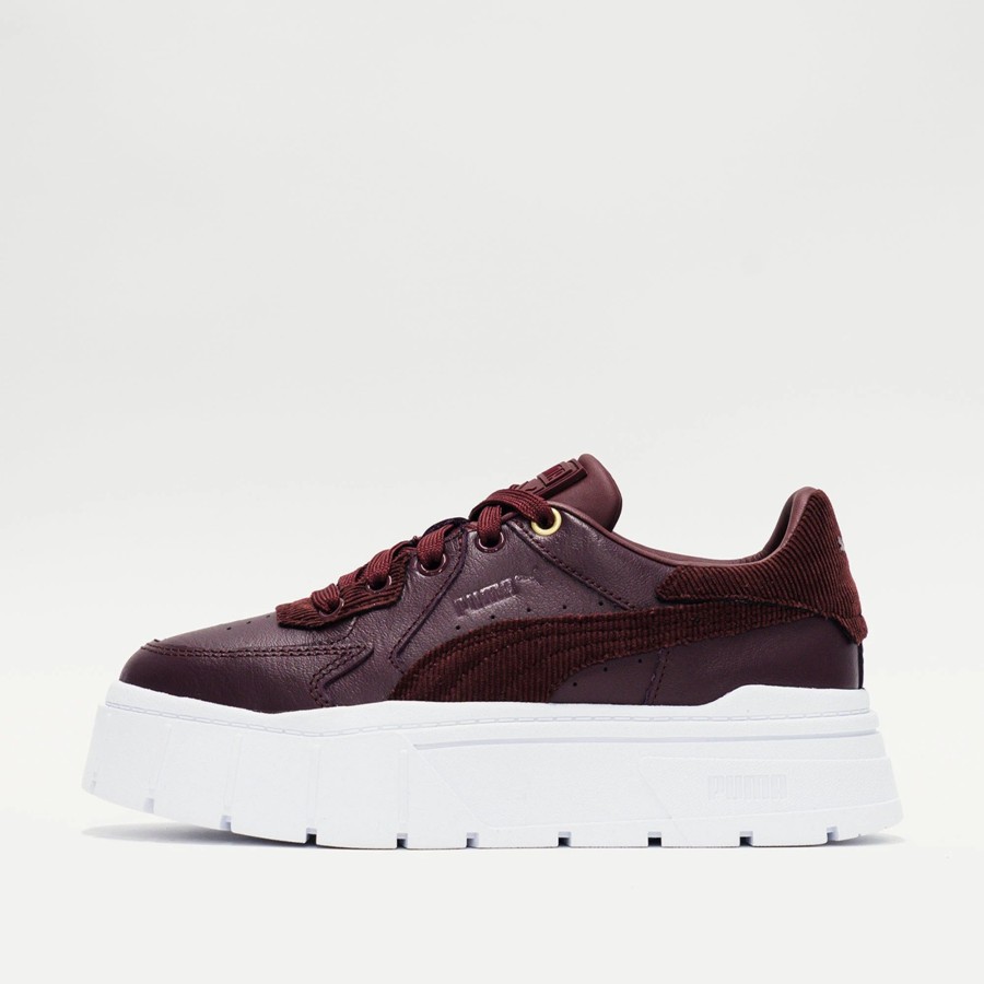 Sneakers | * Puma Mayze Stack Edgy Cord (W) Aubergine/Puma Team Gold