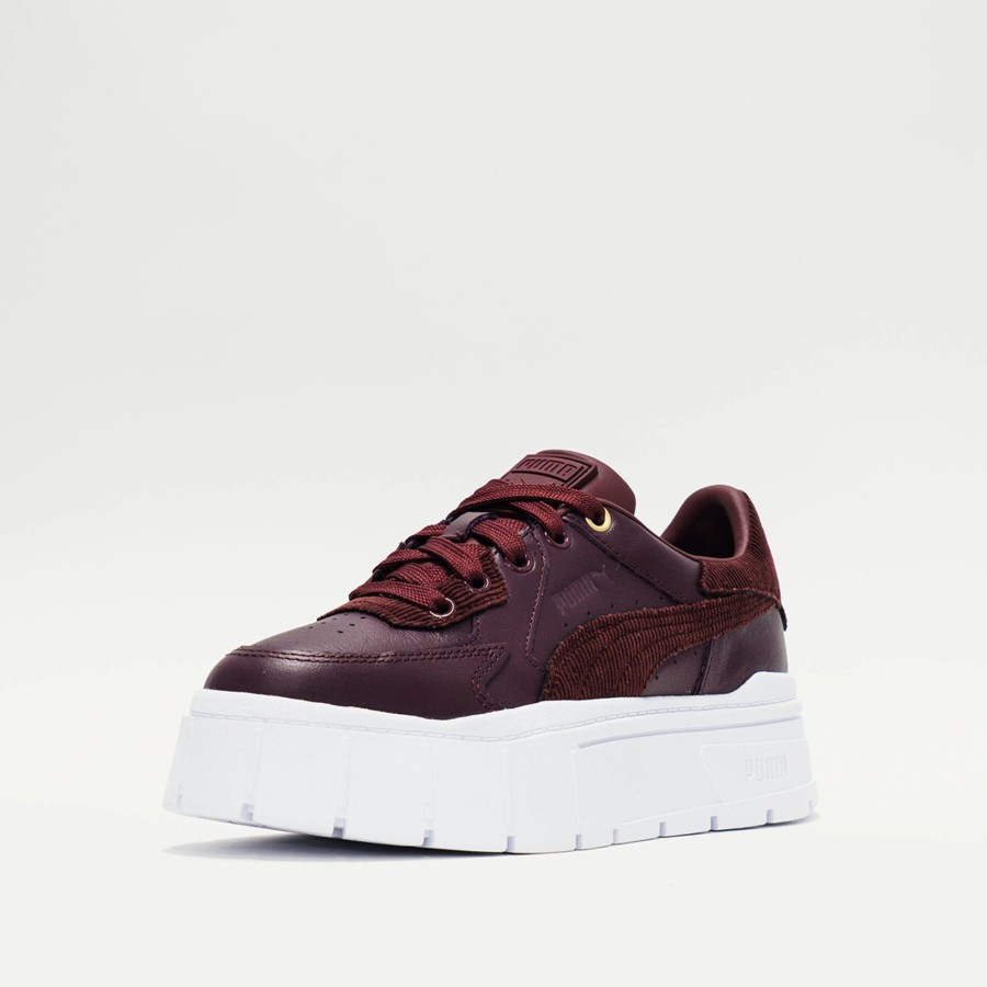 Sneakers | * Puma Mayze Stack Edgy Cord (W) Aubergine/Puma Team Gold