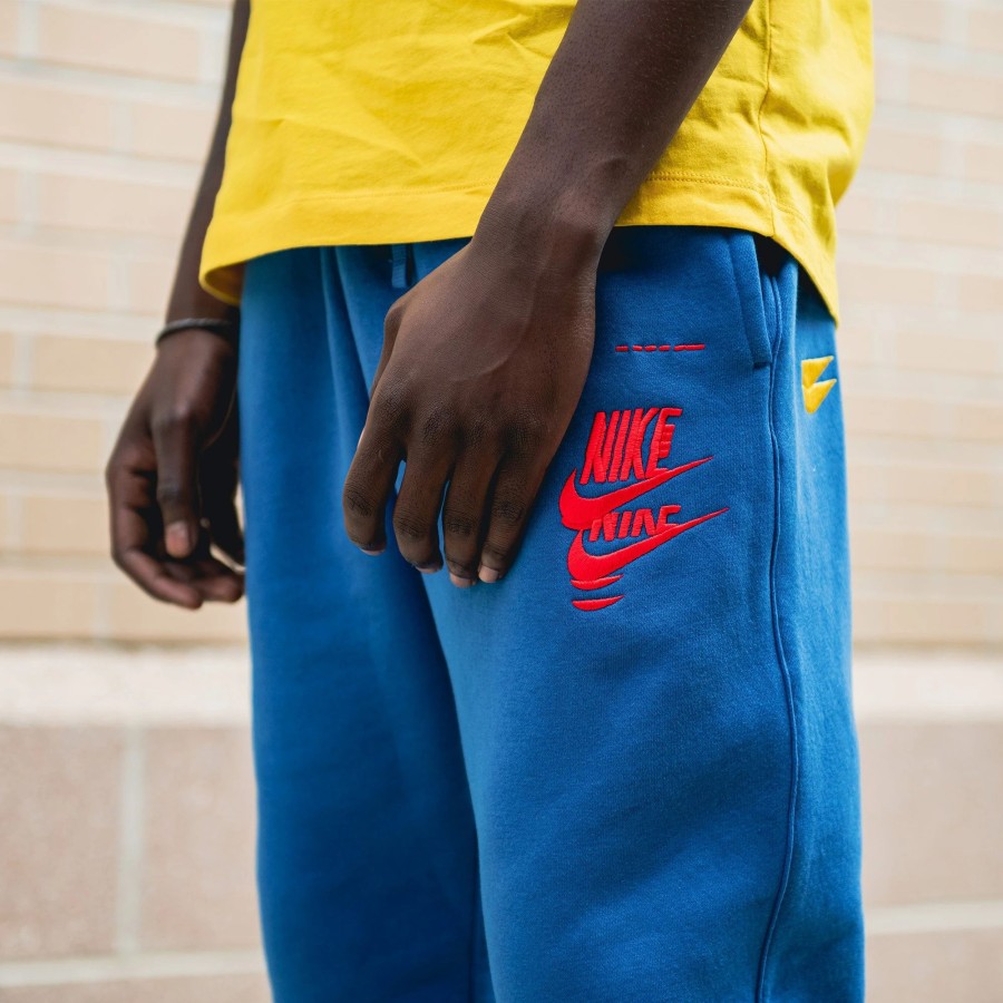 Sweatpants | * Nike Glitch Print Sportswear Sport Essentials+ Joggers Dark Marina Blue/Black