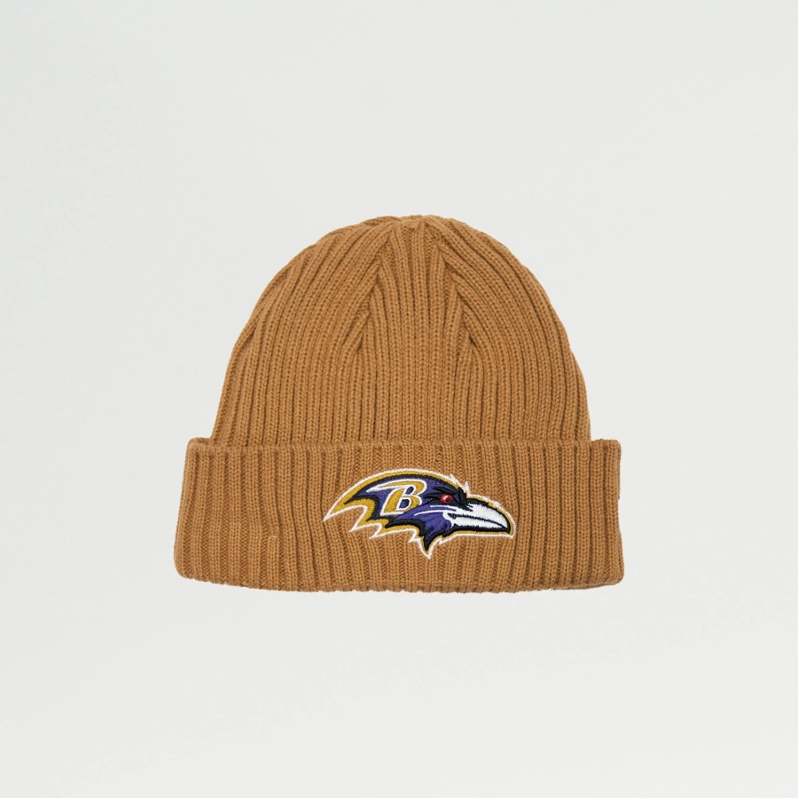 Knit | * New Era Nfl Baltimore Ravens Commanders Core Classic Cuffed Knit Beanie Brown