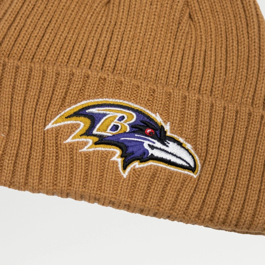 Knit | * New Era Nfl Baltimore Ravens Commanders Core Classic Cuffed Knit Beanie Brown