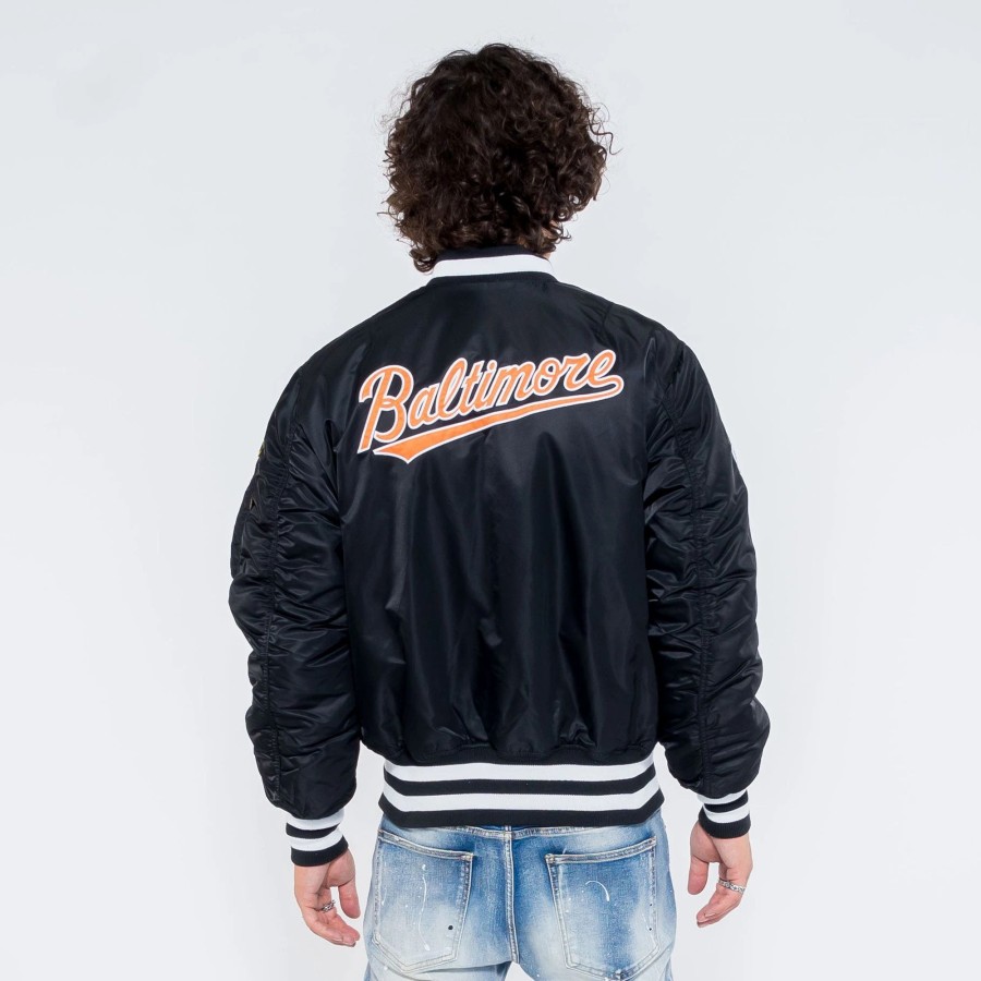 Outerwear | * New Era X Alpha Industries Mlb Baltimore Orioles Flight Jacket Black