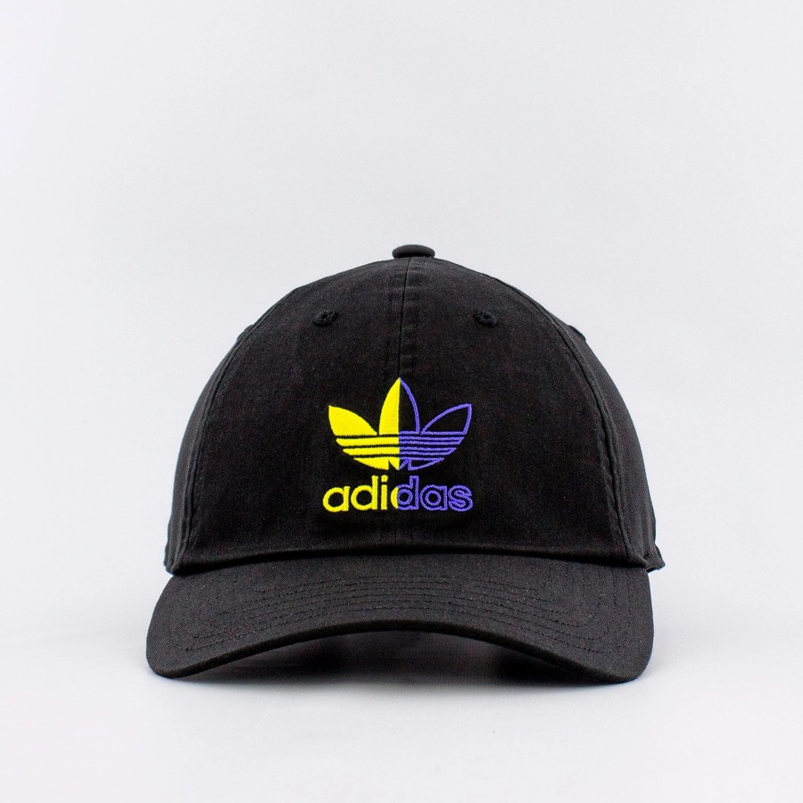 Dad Hats | * Adidas Relaxed Split Trefoil Strap-Back Hat Black