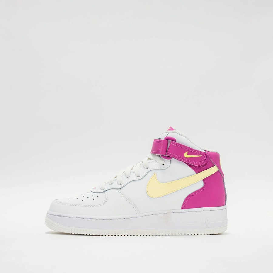 Big Kids | * Nike Air Force 1 Mid (Big Kids) Summit White/Cosmic Fuchsia