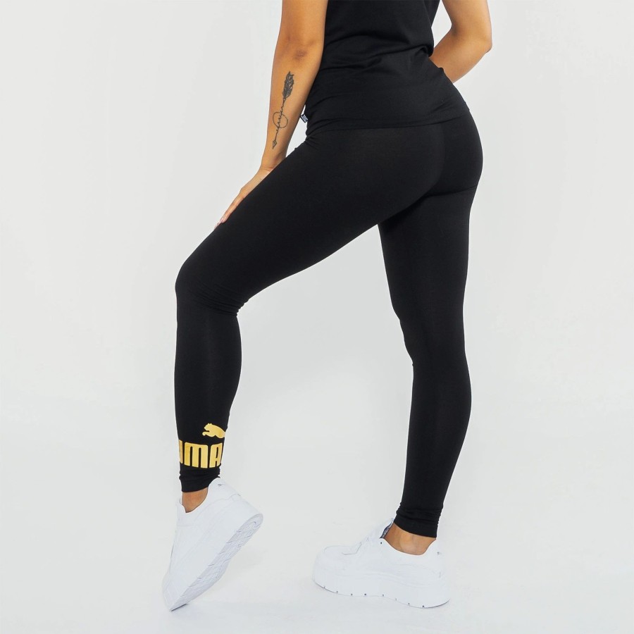 Bottoms | * Puma Essentials+ Metallic Leggings Puma Black