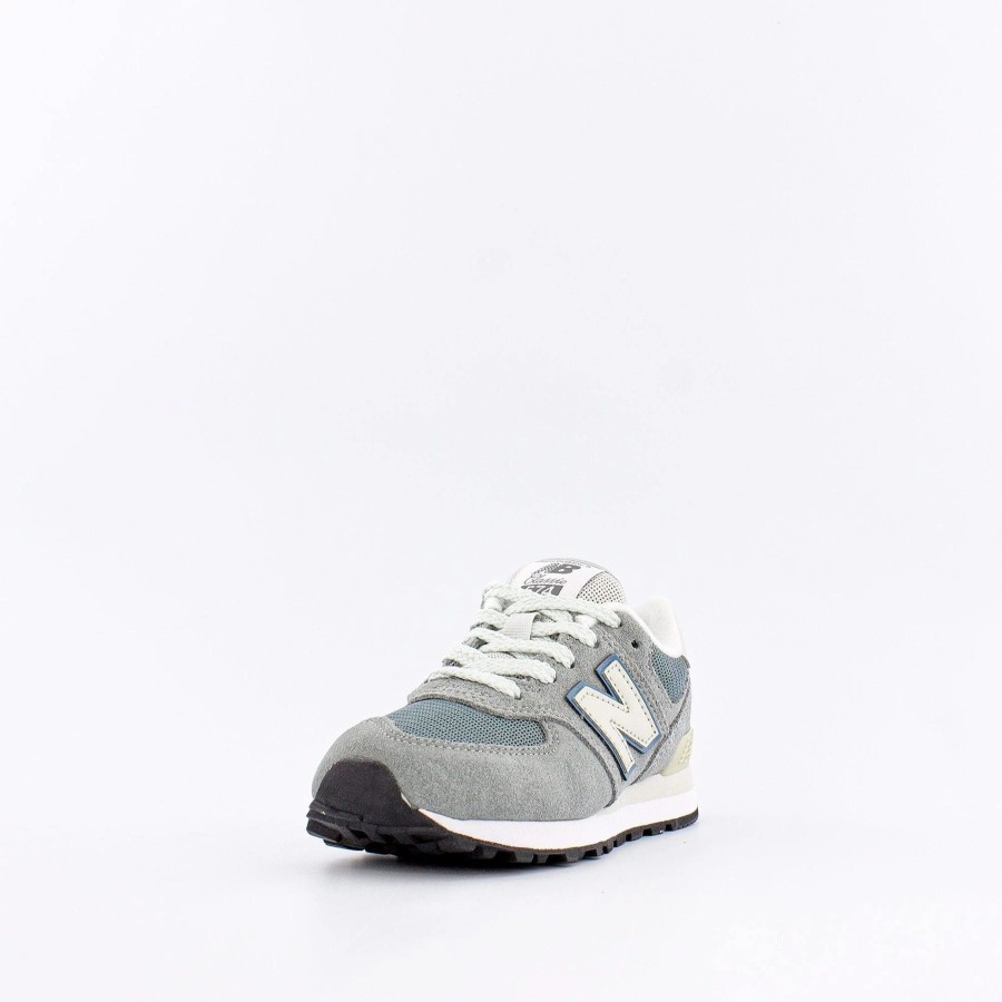 Lil' Kids | * New Balance 574 (Lil' Kids) Grey With Sky Blue