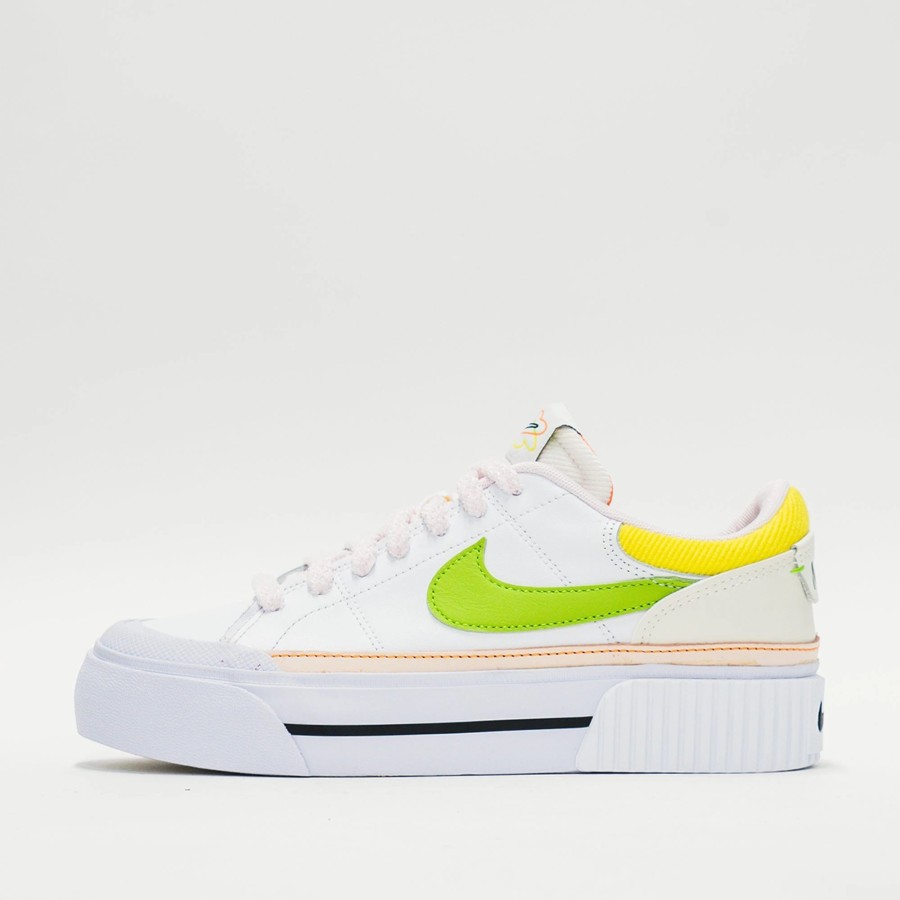 Sneakers | * Nike Court Legacy Lift (W) White/Pearl Pink/Opti Yellow