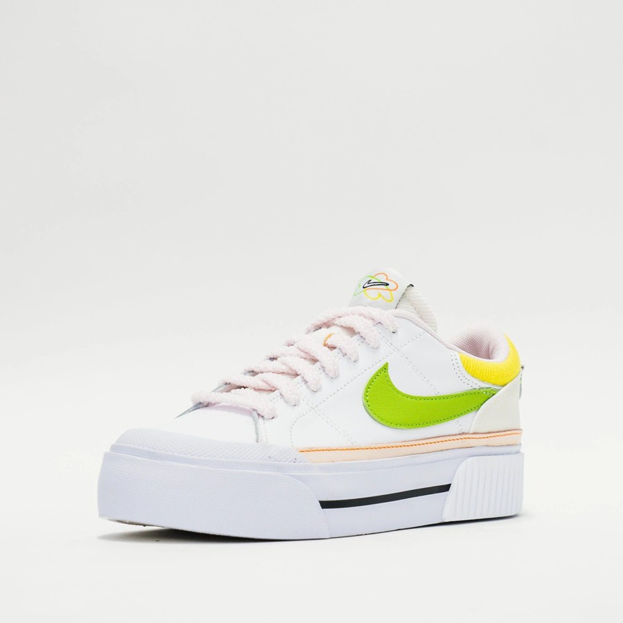 Sneakers | * Nike Court Legacy Lift (W) White/Pearl Pink/Opti Yellow