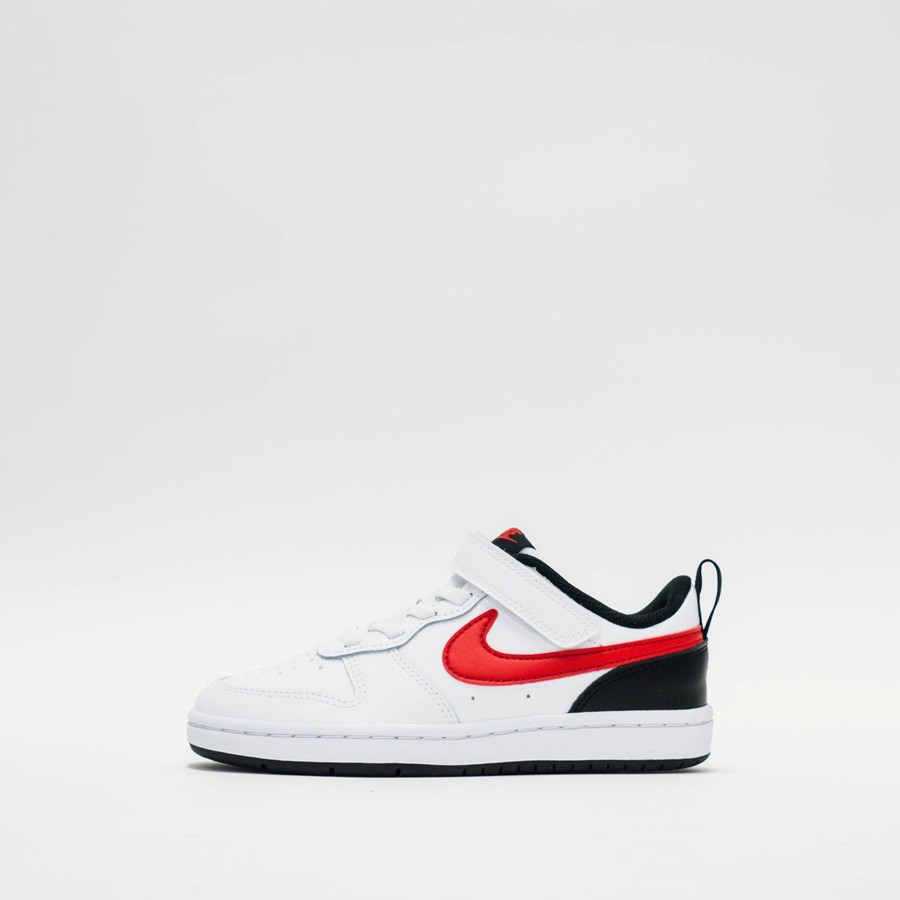 Lil' Kids | * Nike Court Borough Low 2 (Lil' Kids) White/University Black-Red