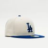 Fitted | * New Era Mlb Los Angelos Dodgers Varsity Letter 59Fifty Fitted Oatmeal/Royal Blue