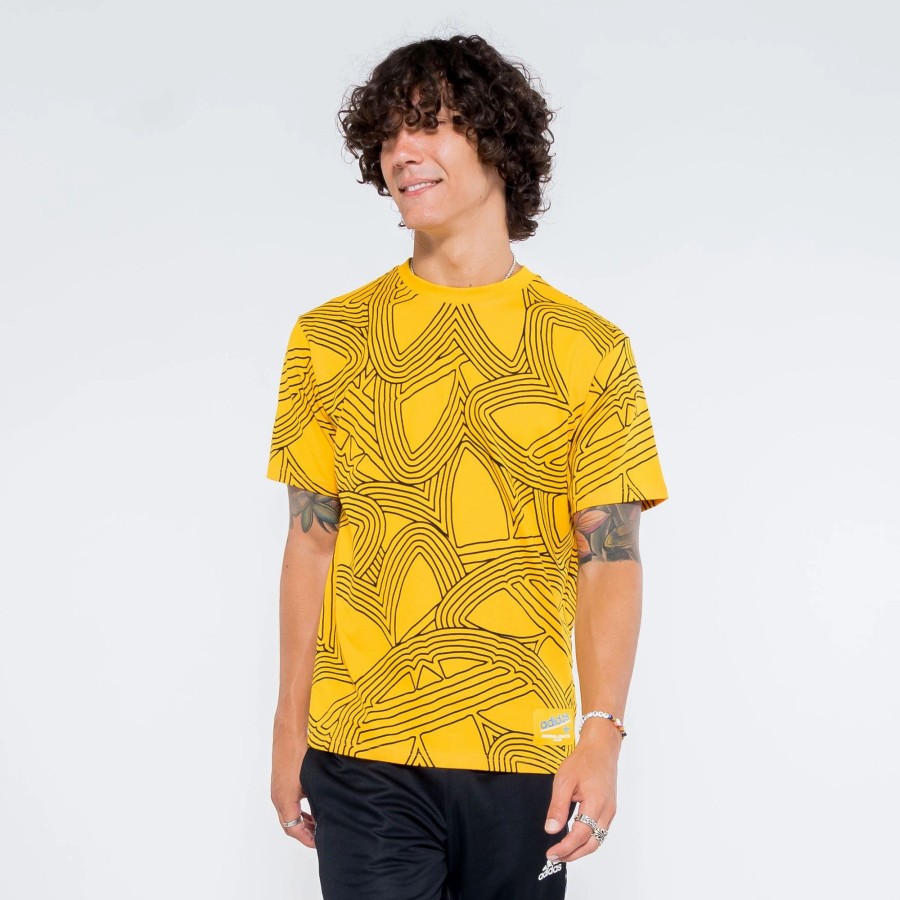 Tees | * Adidas Aop Tee Collegiate Gold