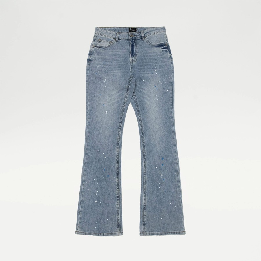 Jeans | * Eptm Stacked Paint Splattered Denim Blue