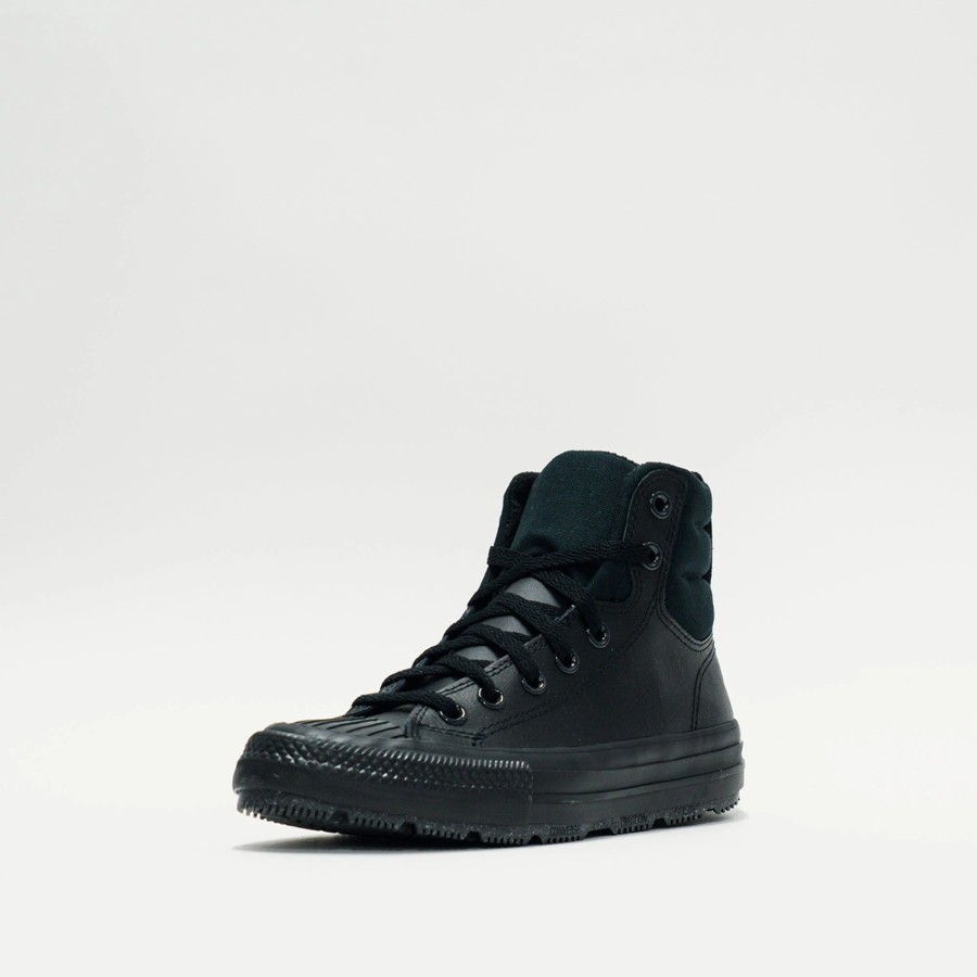 Big Kids | * Converse Chuck Taylor All Star Berkshire Boot Leather (Big Kids) Black/Iron Grey