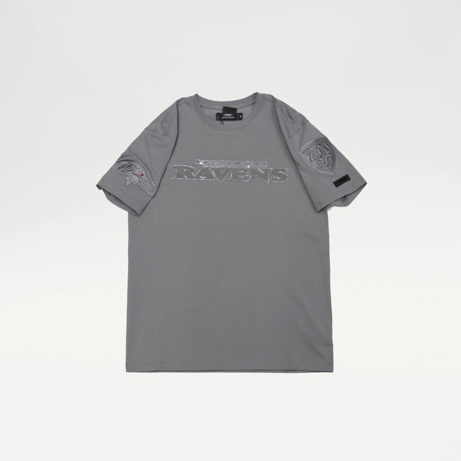 Tees | * Pro Standard Nfl Baltimore Ravens Triple Logo Pro Team Tee Grey