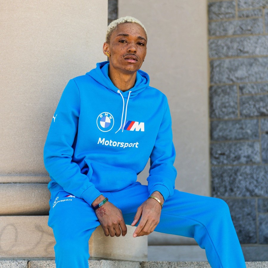 Hoodies | * Puma Bmw M Motorsport Essentials Fleece Pullover Hoodie Ocean Dive