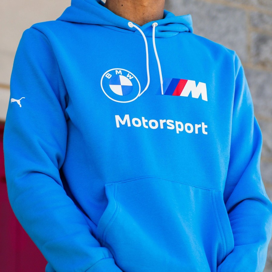 Hoodies | * Puma Bmw M Motorsport Essentials Fleece Pullover Hoodie Ocean Dive