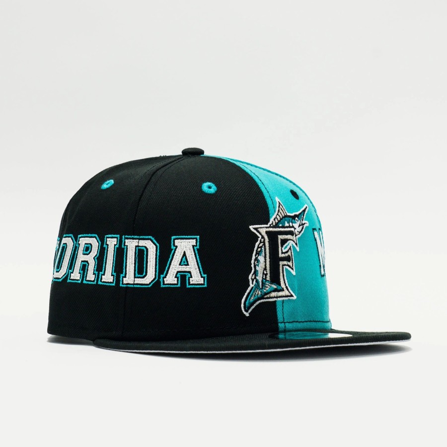 Snapback | * New Era Mlb Miami Marlins Team Split 9Fifty Snapback Black/Teal