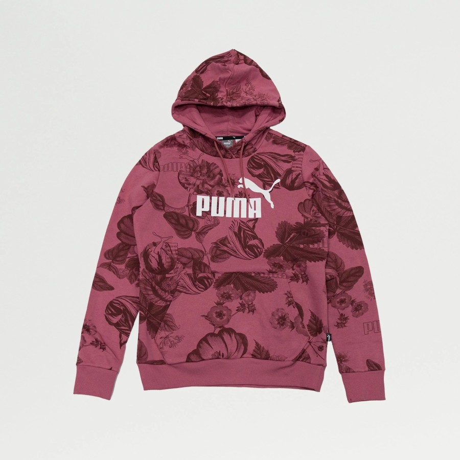 Tops | * Puma Frozen Flower Hoodie Dusty Orchid