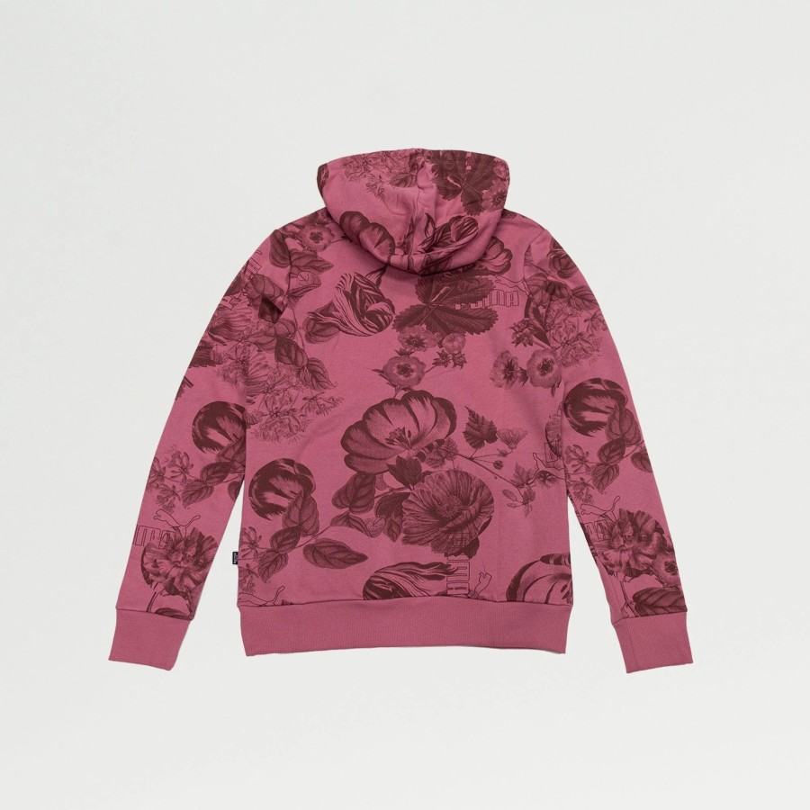 Tops | * Puma Frozen Flower Hoodie Dusty Orchid