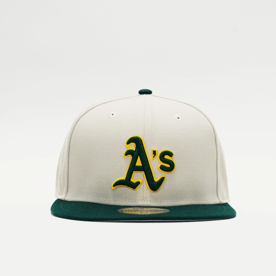 Fitted | * New Era Mlb Oakland Athletics Varsity Letter 59Fifty Fitted Oatmeal/Green