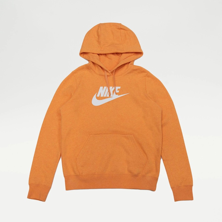 Tops | * Nike Sportswear Club Fleece Pullover Hoodie Orange Trance/Heather/White