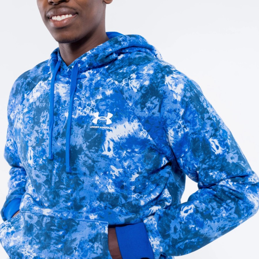 Hoodies | * Under Armour Rival Fleece Cloud Dye Hoodie Blue