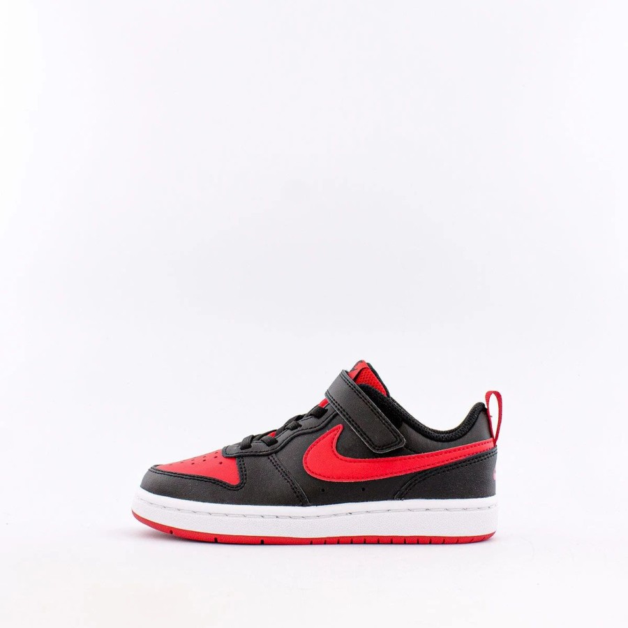 Lil' Kids | * Nike Court Borough Low 2 (Lil' Kids) Black/White/University Red