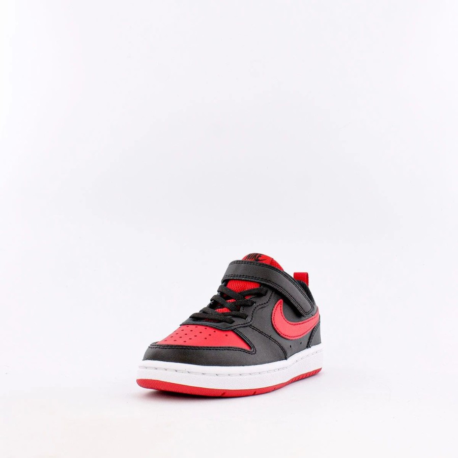 Lil' Kids | * Nike Court Borough Low 2 (Lil' Kids) Black/White/University Red