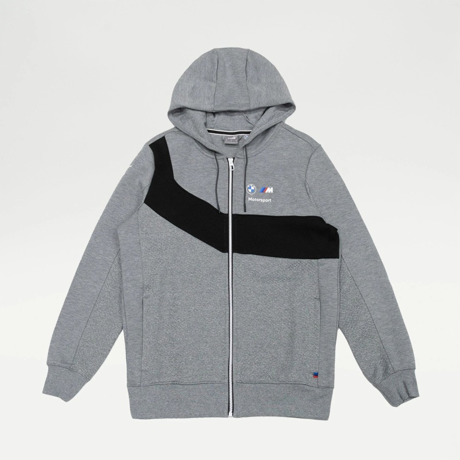 Hoodies | * Puma Bmw M Motorsport Full-Zip Hoodie Medium Gray Heather