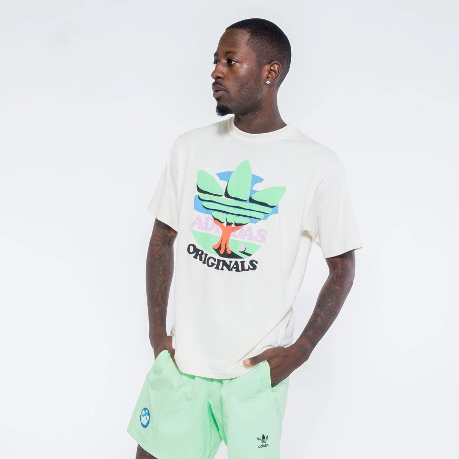 Tees | * Adidas Trefoil Tree Graphic Tee Beige