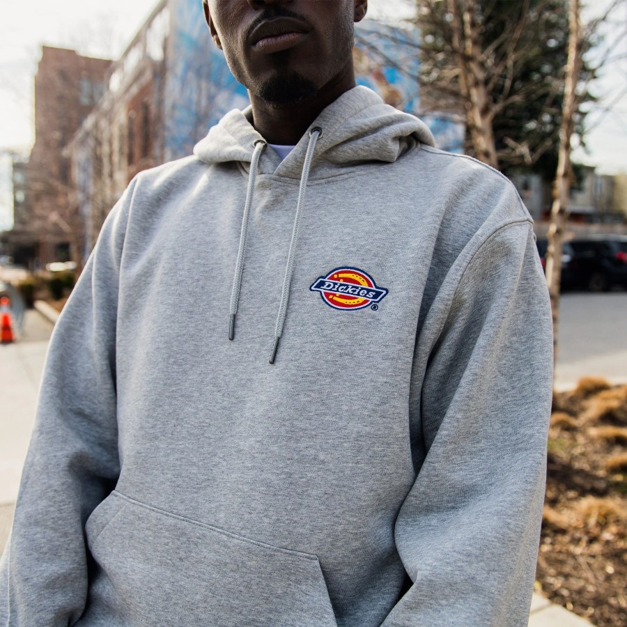 Hoodies | * Dickies Fleece Embroidered Chest Logo Hoodie Heather Gray