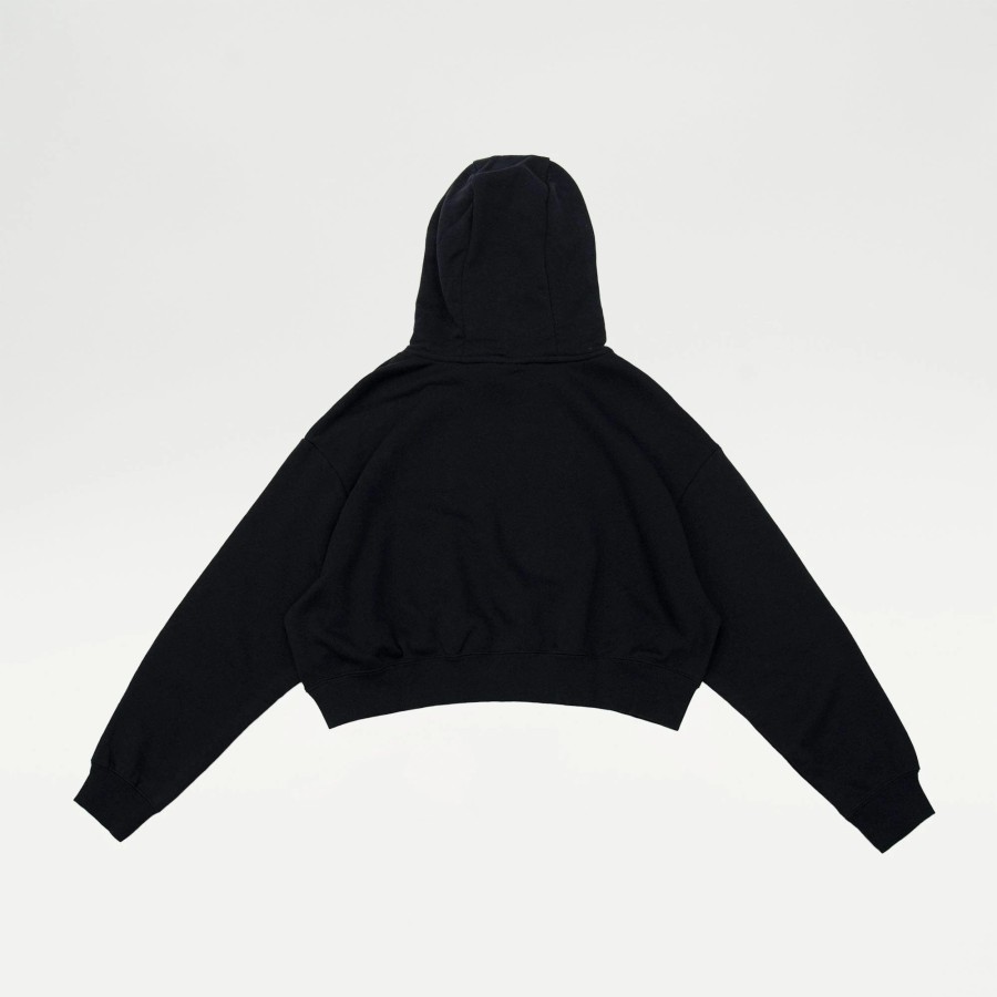 Tops | * Nike Sportswear Club Fleece Oversized Crop Graphic Hoodie Black