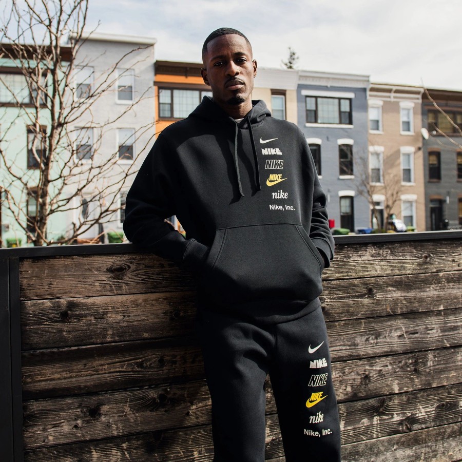 Hoodies | * Nike Sportswear Stacked Logo Pullover Hoodie Black