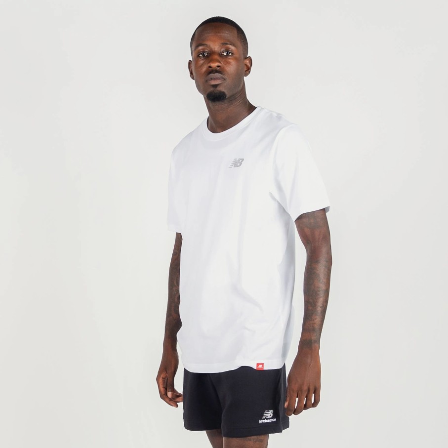 Tees | * New Balance Essentials Metallic Logo Tee White