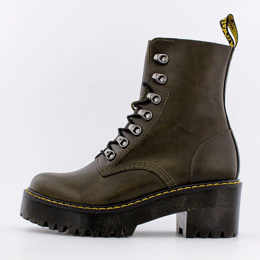 Boots & Booties | * Dr. Martens Leona Leather Heeled Boots (W) Brown Orleans